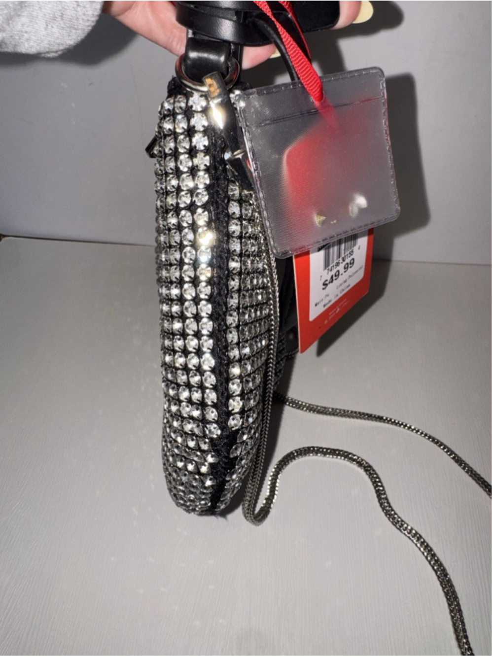 NWT Montana West Rhinestone Crystal Shoulder Bag Crossbody Purse Silver Bling - Picture 3 of 8